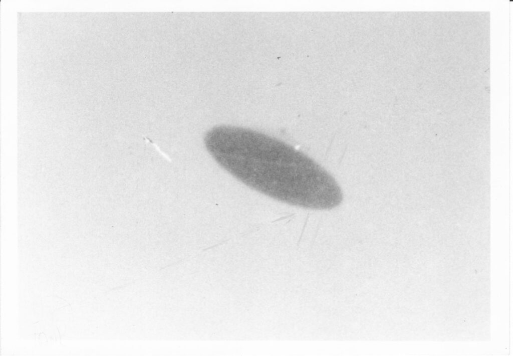 Photo d’un objet en forme de disque prise par Paul Trent à McMinnville, Oregon, le 11 mai 1950
